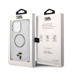 Karl Lagerfeld Zadní kryt MagSafe IML Karl and Choupette NFT na iPhone 13 Pro Max průhledný