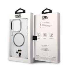 Karl Lagerfeld  MagSafe Kompatibilní Kryt IML Karl and Choupette NFT pro iPhone 14 Pro Max Transparent