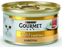 Purina Gourmet Gold konz. kočka pašt. jemná krůta 85g
