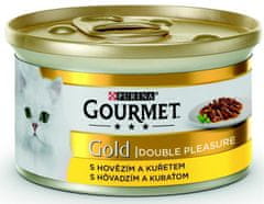 Purina Gourmet Gold cat konz.-s hovězím a kuřetem 85 g