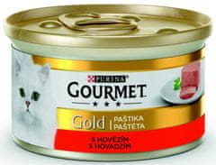 Purina Gourmet Gold konz. kočka pašt. jemná s hovězím 85g
