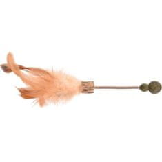 Flamingo Hračka cat matatabi tyčka peří/míček 25x2cm
