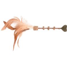 Flamingo Hračka cat matatabi tyčka peří/srdce 20x3cm