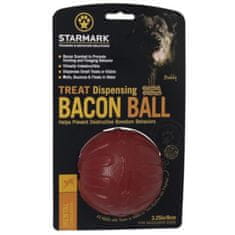 StarMark Hračka guma Chew ball Bacon míč 8cm červený