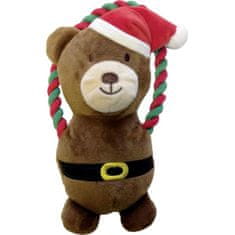 Happy Pet Hračka plyš+provaz Rope Arms vánoční medvěd HP