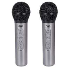 Trevi Bezdrátový mikrofon , EM 415R Bezdrátový mikrofon 2,4GHz, 2ks, dosah 15 m, zvukové efekty