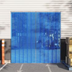 shumee vidaXL pásová záclona modrá 300 mm x 2,6 mm 10 m PVC