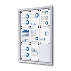 Jansen Display Informační vitrína 9xA4, plechová záda