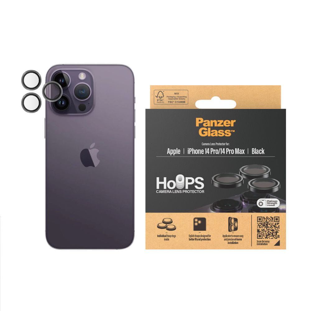 Levně PanzerGlass HoOps Apple iPhone 14 Pro/14 Pro Max 1141 - ochranné kroužky pro čočky fotoaparátu