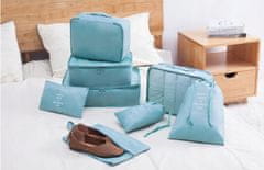 INNA Cestovní organizéry do šatního kufru 8 tašek TASOS Organizér Trip Story modrá barva