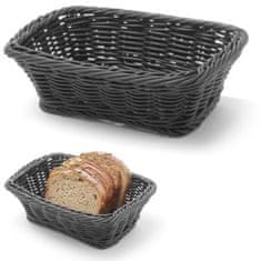 shumee Koš na chleba obdélníkový polypropylenový černý 190x130x60 mm - Hendi 426791