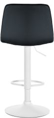 BHM Germany Barová židle Lex, syntetická kůže, bílá podnož / černá 