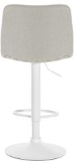 BHM Germany Barová židle Lex, textil, bílá podnož / krémová 