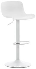 BHM Germany Barové židle Almada (SET 4 ks), plast, bílá