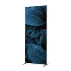 Jansen Display Potištěná látková dělící stěna Deco 100-200 Modré listy rostlin
