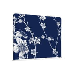 Jansen Display Potištěná látková dělící stěna 200-150 Oboustranný Japonské třešňové květy modré