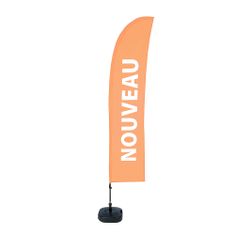 Jansen Display Beach Flag Budget Wind Complete Set New Orange French