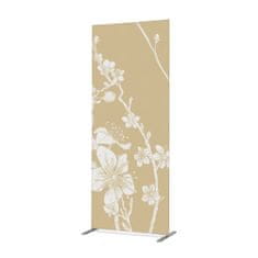 Jansen Display Potištěná látková dělící stěna Deco 100-200 Japonské třešňové květy béžové