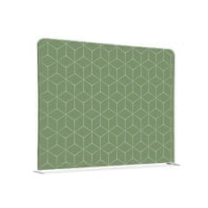 Jansen Display Potištěná látková dělící stěna 200-150 Oboustranný Hexagon zelený