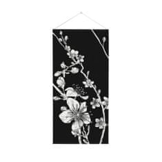 Jansen Display Závěsný Vlajkový Baner 58 x 160 cm Japonské třešňové květy černé