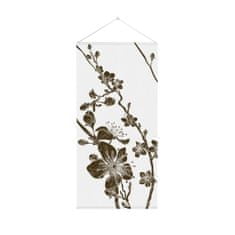 Jansen Display Závěsný Vlajkový Baner 58 x 120 cm Japonské řešňové květy hnědé