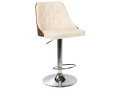Beliani Béžová kožená barová židle VANCOUVER