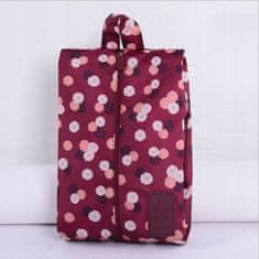 INNA Organizér do tašky na boty Cestovní taška Flores bordó s květinami
