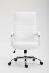 Sortland Kancelářská židle Valais - umělá kůže | bílá