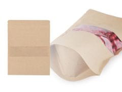 Kraftika 10ks přírodní papírový sáček s průhledem natural, velký