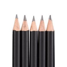 Northix 5x nenabroušené tužky - černá 