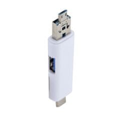 Northix OTG Adapter, USB - 5-in-1 - White 