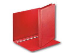 Esselte Pořadač 4-kroužkový prezentační s přední kapsou 3 cm červený