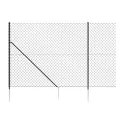 shumee Drátěné pletivo s kotevními hroty antracitové 1,8 x 10 m