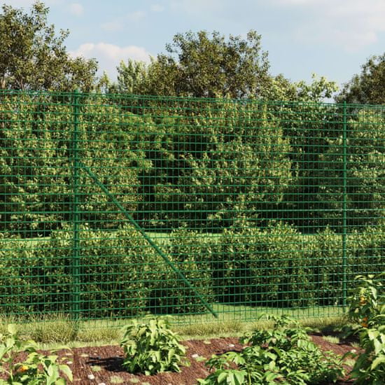 Vidaxl Drátěný plot s kotevními hroty zelený 1,8 x 10 m