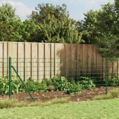 Greatstore Drátěný plot s kotevními hroty zelený 1 x 25 m