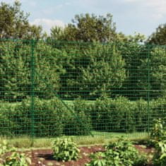 Vidaxl Drátěný plot s přírubami zelený 2,2 x 25 m