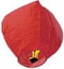 Červený létající lampion přání - klasický oválný tvar (hnědý vosk)