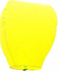 levnelampiony.eu Žlutý létající lampion přání - klasický oválný tvar (hnědý vosk)