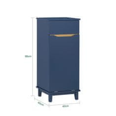 SoBuy SoBuy BZR114-B Prádelní skříň s rozkládacím pytlem na prádlo Prádelní komora Koš na prádlo Koupelnová skříňka Modrá 40x96x40cm