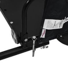 Vidaxl Přívěsný vozík na kolo černý oxfordská tkanina a železo