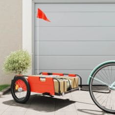 shumee Přívěsný vozík na kolo oranžový oxfordská tkanina a železo