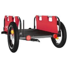shumee Přívěsný vozík na kolo červený oxfordská tkanina a železo