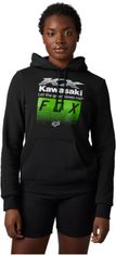 FOX mikina KAWASAKI Fleece 23 dámská černo-bílo-zelená XL