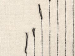 Beliani Bavlněná přikrývka 130 x 170 cm béžová/černá ULUYOL