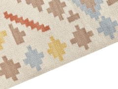 Beliani Bavlněný kelimový koberec 80 x 300 cm vícebarevný ATAN