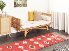 Beliani Bavlněný kelimový koberec 80 x 300 cm vícebarevný LORUT