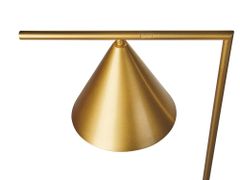 Beliani Kovová stojací lampa zlatá MOCAL