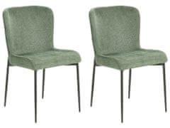 Beliani Sada 2 jídelních židlí zelené ADA