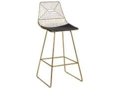 Beliani Sada 2 kovových barových židlí zlaté BISBEE