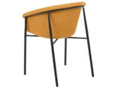 Beliani Sada 2 látkových jídelních židlí oranžové AMES